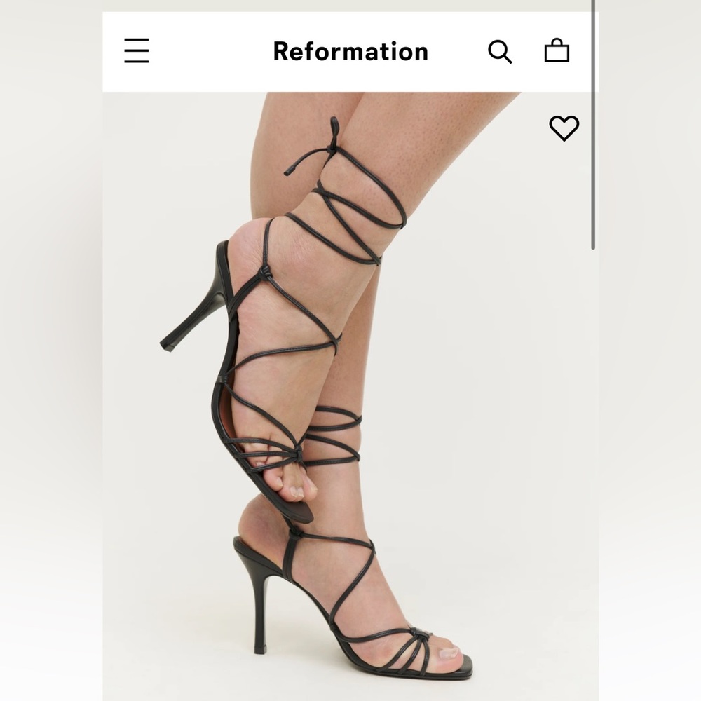 BRAND NEW NEVER WORN Reformation Gemma Lace Heels Size 9.5
